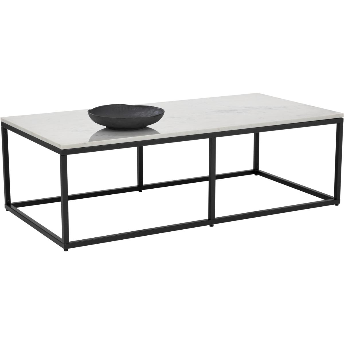 SUNPAN 108105 Ellery 60 X 30 inch White / Matte Black Coffee Table